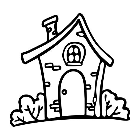 cartoon house black and white|Black White Cartoon House Illustrations & Vectors .